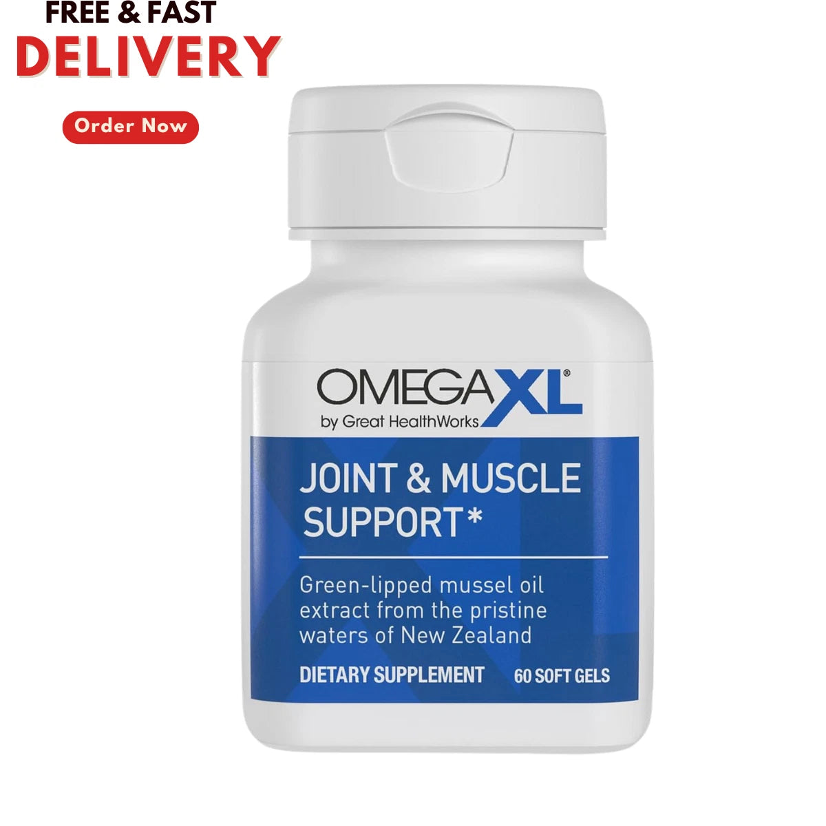 OmegaXL Joint & Muscle Support Dietary Supplement 300 Softgels Green-Lipped Mussel Oil
