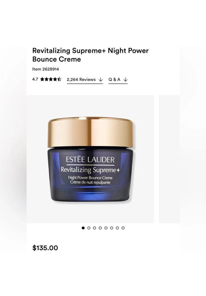 Estée Lauder Revitalizing Supreme+ Night Power Bounce Creme 75ml / 2.5 oz